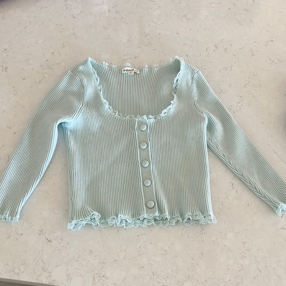 For love and lemons light blue sweater